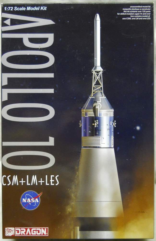 Dragon 1/72 Apollo 10 CM + LM + LES, 11003 plastic model kit